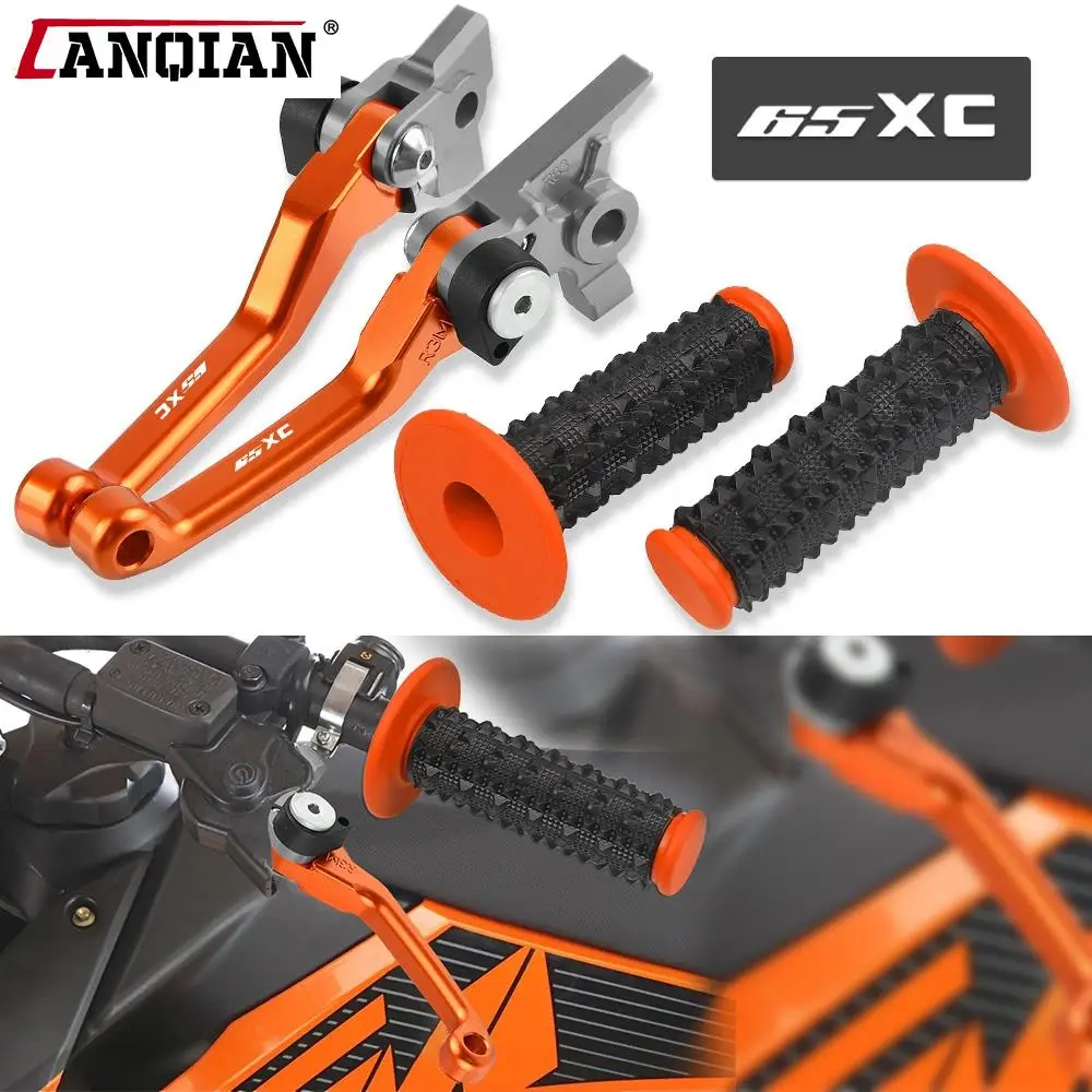 

Motorcycle Aluminum DirtBike Brake Clutch Lever 7/8'' Rubber Handle Bar Grip For 65XC 65 XC 2014 2015 2016 2017 2018 Accessories