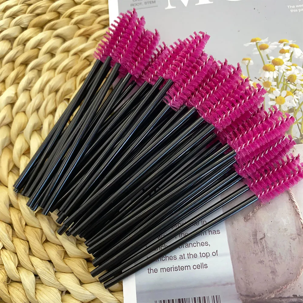 Zanse 300 Stück Einweg-Mascara-Zauberstäbe, Wimpernbürste, Spulen für Wimpernverlängerung, Augenbrauen und Make-up, Kristall-Make-up-Werkzeug – Detail 7