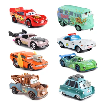 Disney Pixar Cars 2 Cars 3 Toys Lightning Mcqueen Racing Family Mack Uncle Collection 1:55 Diecast Model Car Toys Children Gifts