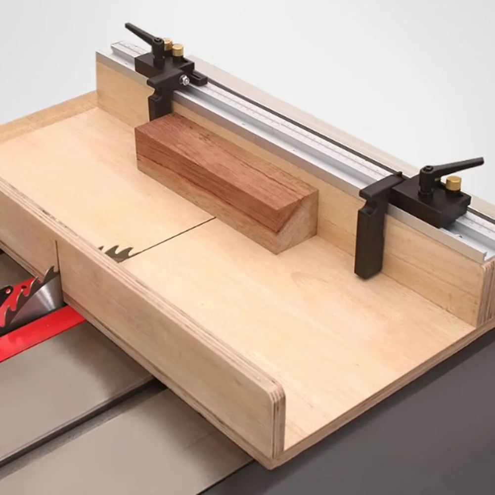 T-Track With Scale For Woodworking Double Cut Profile Universal With Predrilled Mounting Holes Aluminum T-Slot-Router Track