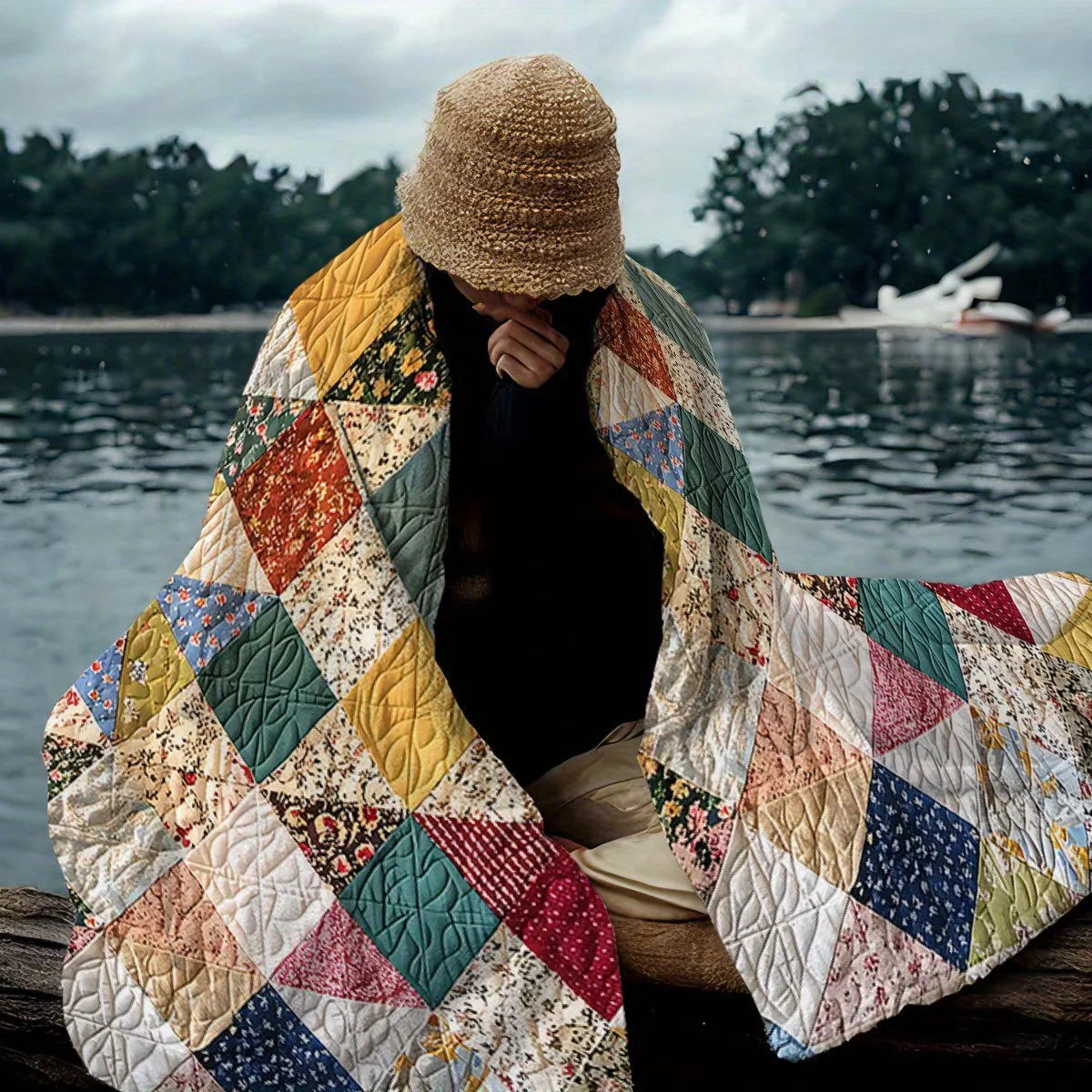 Vintage Geometric Patchwork Quilt 3