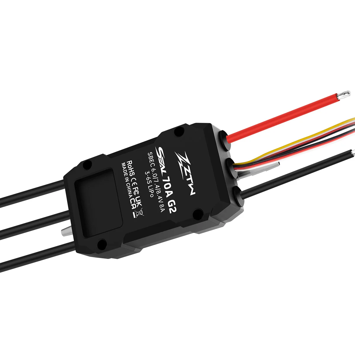 ZTW 방수 양방향 수냉 브러시리스 속도 제어, RC 레이싱 보트용 32 비트 씰 G2 70A ESC 3-6S SBEC 6V, 7.4V, 8.4V 8A