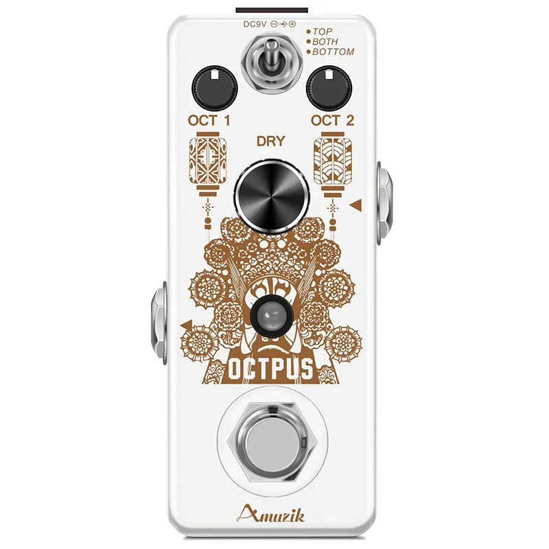 Amuzik Digital Guitar Pedal Octpus Effects Octave Effector Precise Polyphonic True Bypass Octaver Single Pedais Drop Ship Rovin