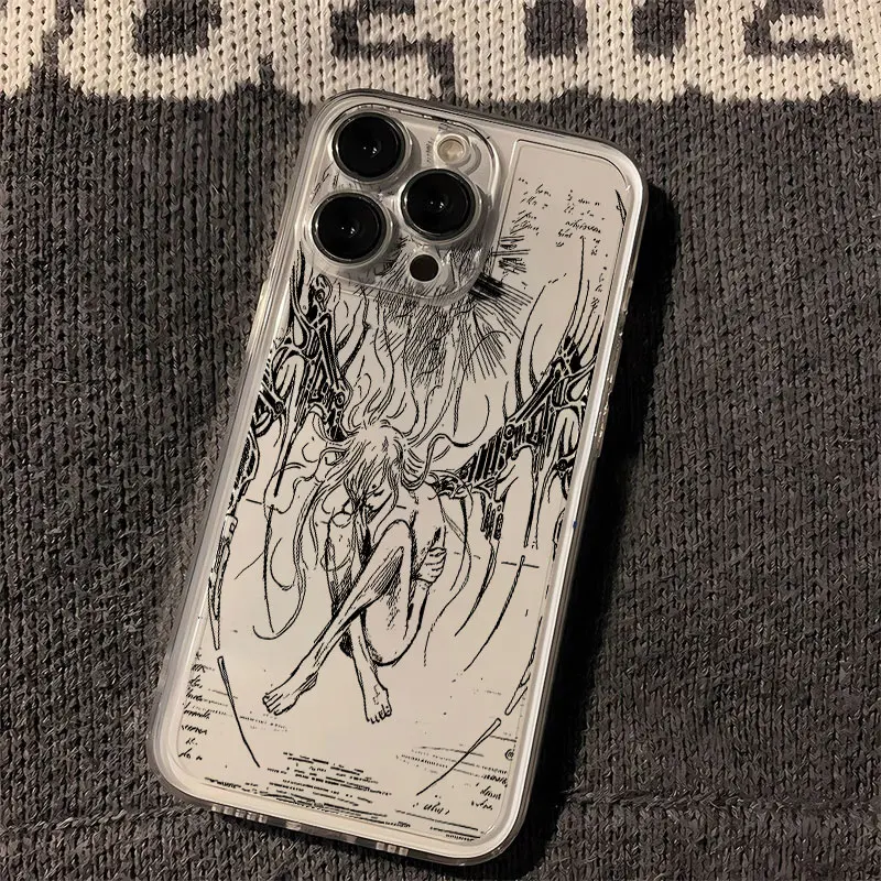 Luxury Black Angel Death Demon Phone Case Cover