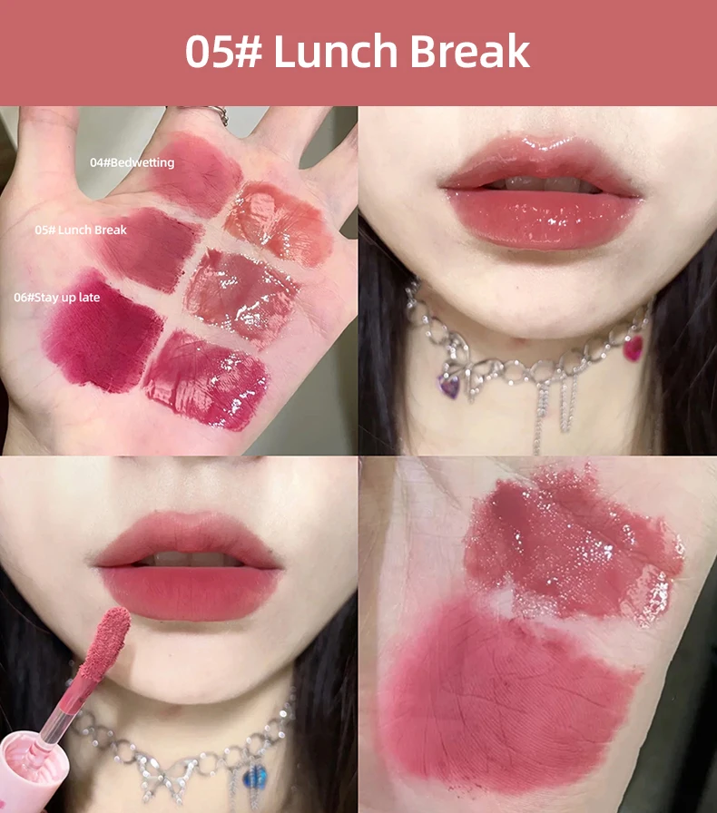 Cace Doppelkopf Lip gloss sexy rote Lippen Make-up Lippen schlamm Spiegel Wasser glanz Lip glasur matten Lippenstift wasserdichte koreanische Kosmetik – Detail 10