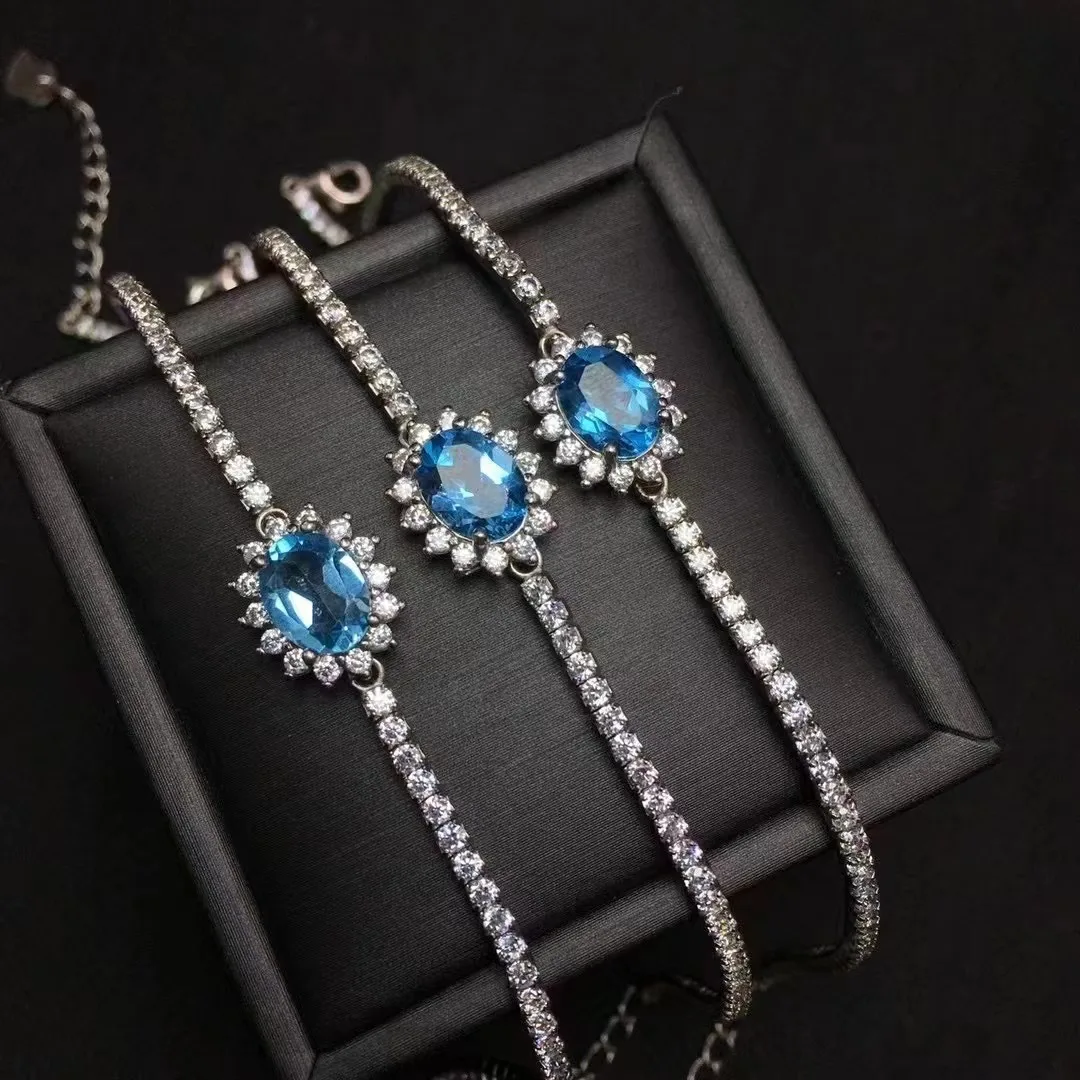 

Unit One Bracelet 925 Silver With High Quality Natural Topaz Stone Crystal Healing Pretty Bracelet Special For Jewelry Gift