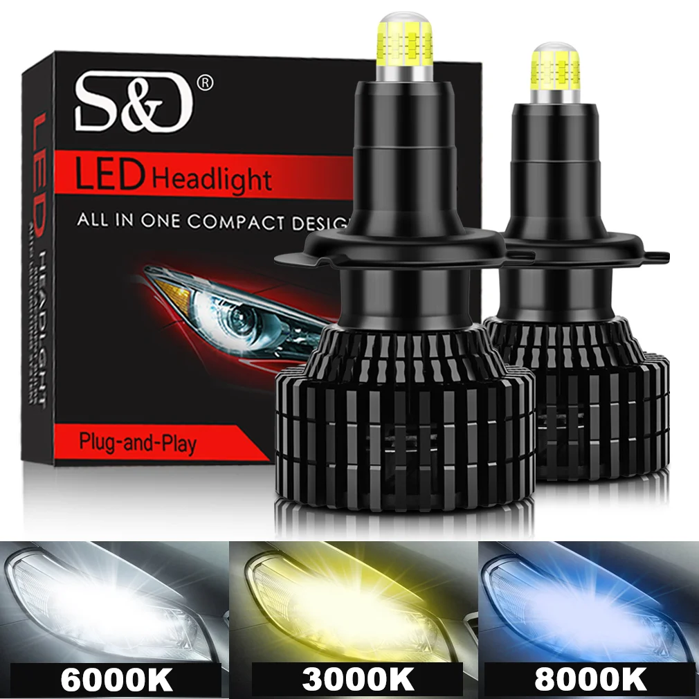 2pcs Canbus H7 LED H1 H3 20000LM HB3 9005 HB4 9006 9012 HIR2 Led H11 Car Headlight Bulb 360°3D Auto 6000K 12V |