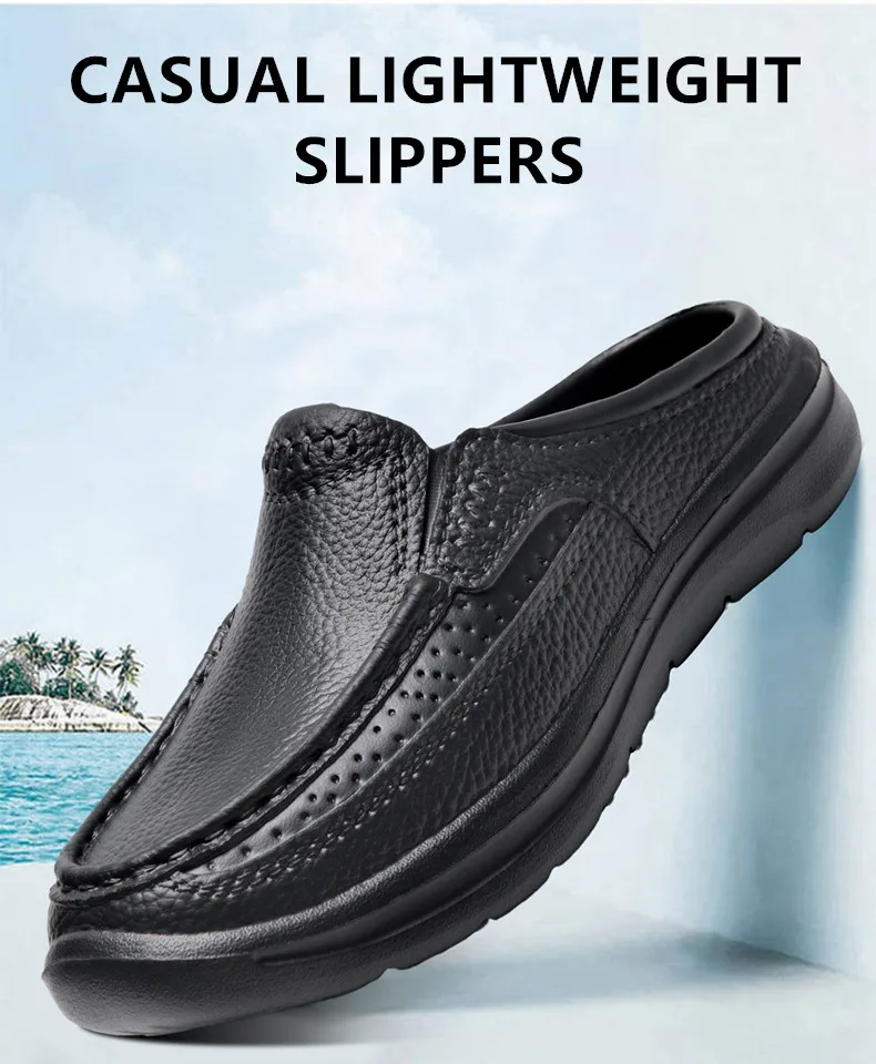 Summer Men Chef Shoes Anti Slip and Oil Proof Men's Work Shoes EVA Lazy Slippers Casual Trendy Slipper Fashion Garden Shoes