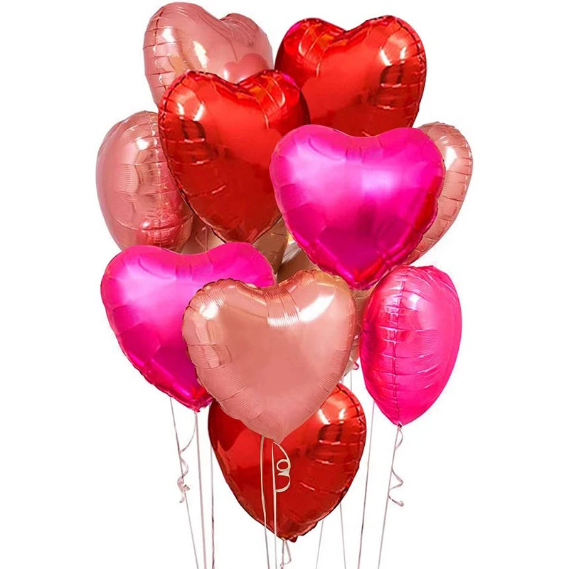 

10Pcs 18 Inch Multi Rose Gold Heart Foil Balloons Star Balloons Birthday Party Decorations Wedding Balloons Baby Shower Supplies