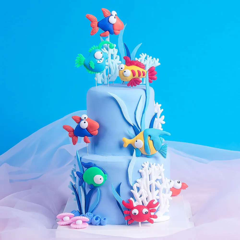 Sea Cake Decorations, Marine Animals Cake Decorating