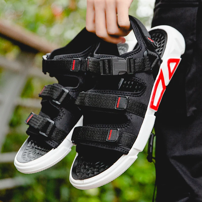 

New Casual Shoes Outdoor Fashion Sandals Summer Beach Shoes High Quality Open-toe Light Anti-slip High-quality Men's Flat Shoes