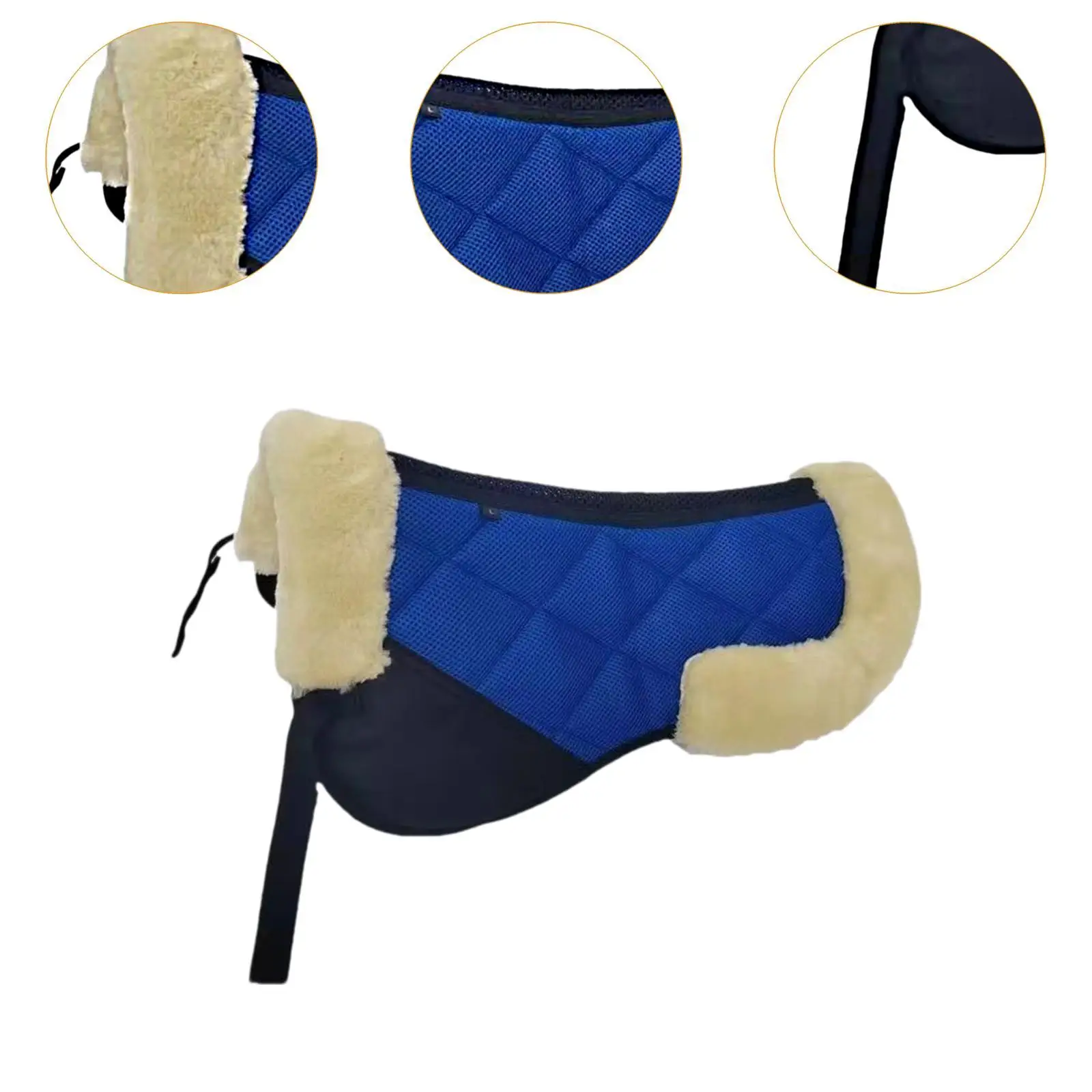 Horse English Saddle Pad Contoured Wear Resistant Equestrian Shock Absorbing Accessory Quilted Breathable Saddle Mat Balance Pad
