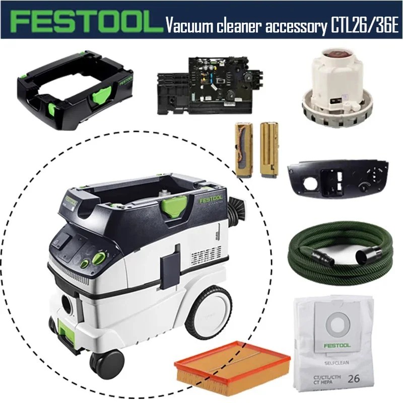 MisterVac compatibile con sacchetti per aspirapolvere sacchetti di ricambio 10 pezzi Festool SC FIS-CT 26/5, 26, 496187