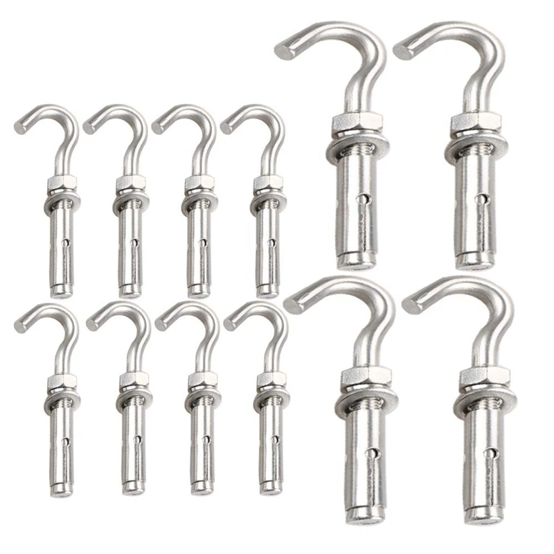 Promotion! Expansion Hook M6 M8 Open Cup Bolts Heavy Duty For Wall Concrete Brick 304 Stainless Steel Pack 1 |
