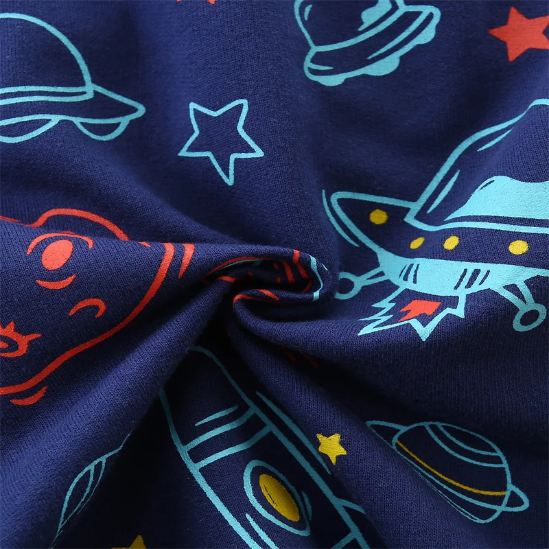 Jumping Meters 2-7T Boys Shorts For Girls Drawstring Rockets Space Print Kids Trousers Pants Baby Clothes