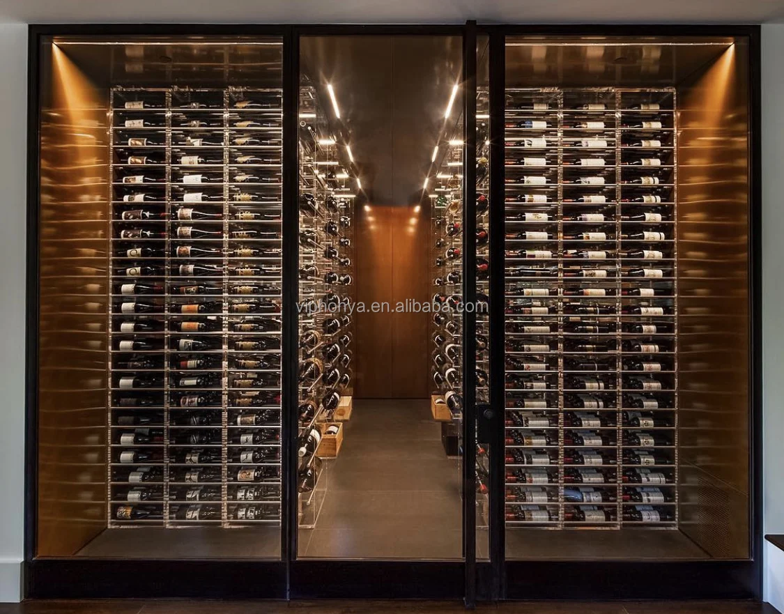 Nordic Style Walk In Living Room Caller Customize Size Wine Cabinets Home Wine Bar Stainless Steel Cabinet with Rack