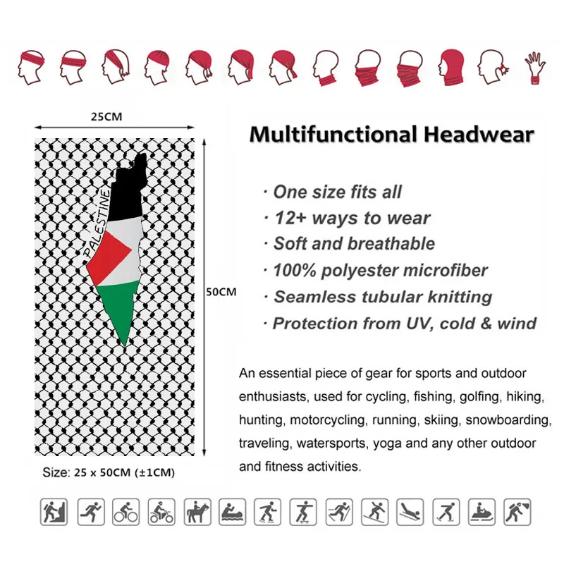 Wpsagek Écharpe Palestinienne, Keffieh Palestinien | Écharpe Du Désert 54X54 Pouces - Châle Palestinien Doux Bandana Arabe Pour La Tête Et Le Cou, Hommes Et Femmes