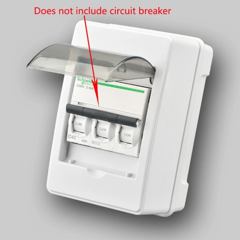 Circuit Breaker Box 4.72x2.95in 2-3 Way Junction Box Not Waterproof Distribution Protections Clear Cover electrical junction box electrical box electrical distribution box