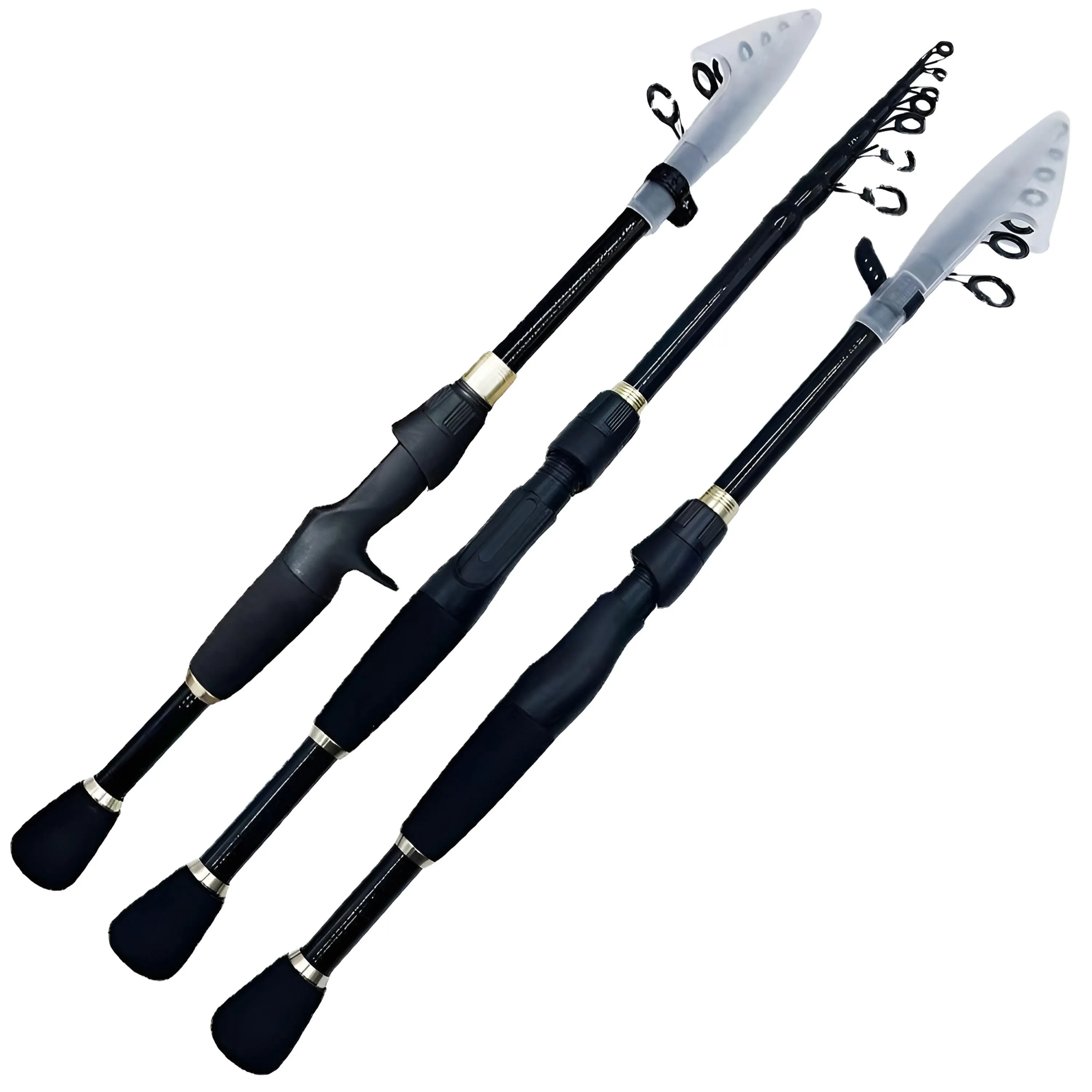 Fishing Rods Portable Retractable Rod Carbon Upturned Fishing Rod Handle Straight Handle Two Wheel Base Multi-water Area Applicable