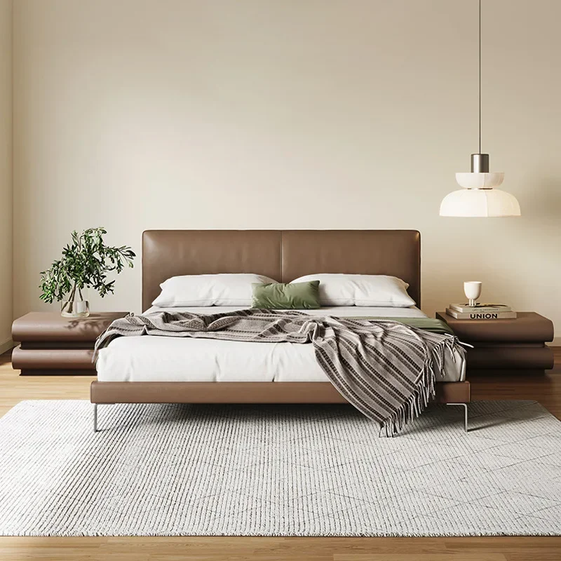 

Baby Safe Double Bed Frame Back Board Anti Shake Bedroom Garden French Dining Children Beds Patio Cabecero Minimalist Furniture