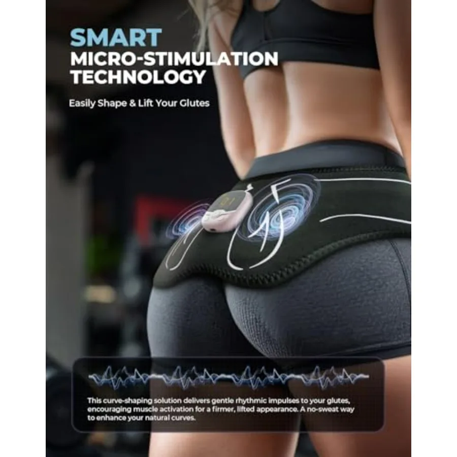 EM25-glute Toning Device, Hip Trainer with 10 Modes & 30 Intensity Levels, Smart Glute Muscle Toner for Muscle Activation and Fi