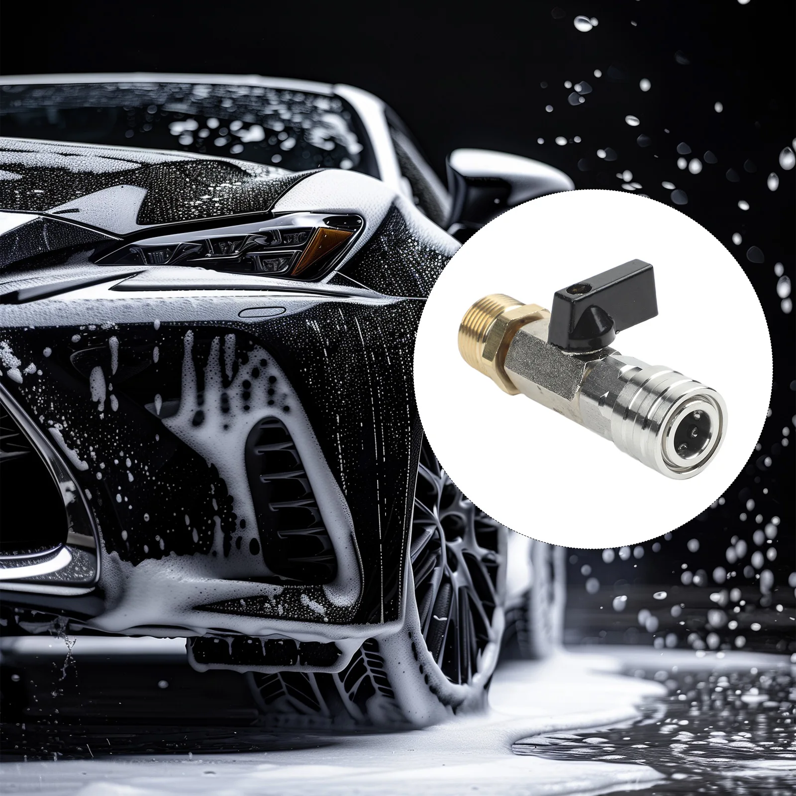 1 Pcs / 1 세트 자동차 1/4 인치 퀵 커넥터 고압 세척기 볼 밸브 호스 스위치 노즐 자동차 액세서리