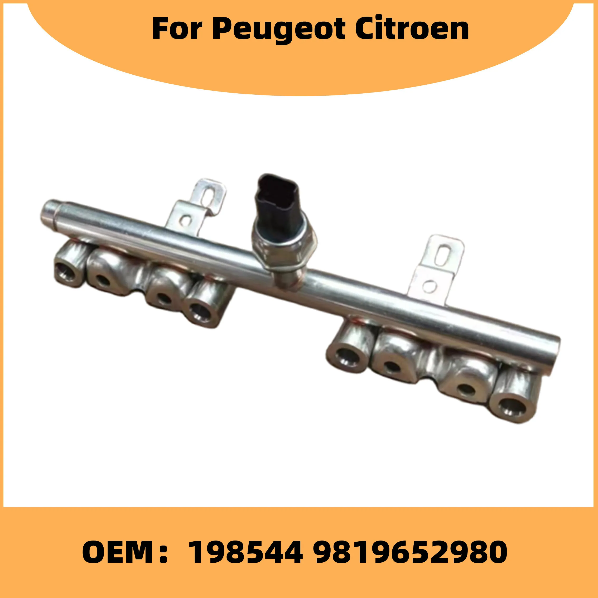 198544 9819652980 Car Parts 1.6T Fuel Nozzle Supply Rail For Peugeot 3008 308CC 308SW RCZ Citroen C4 C4L DS5