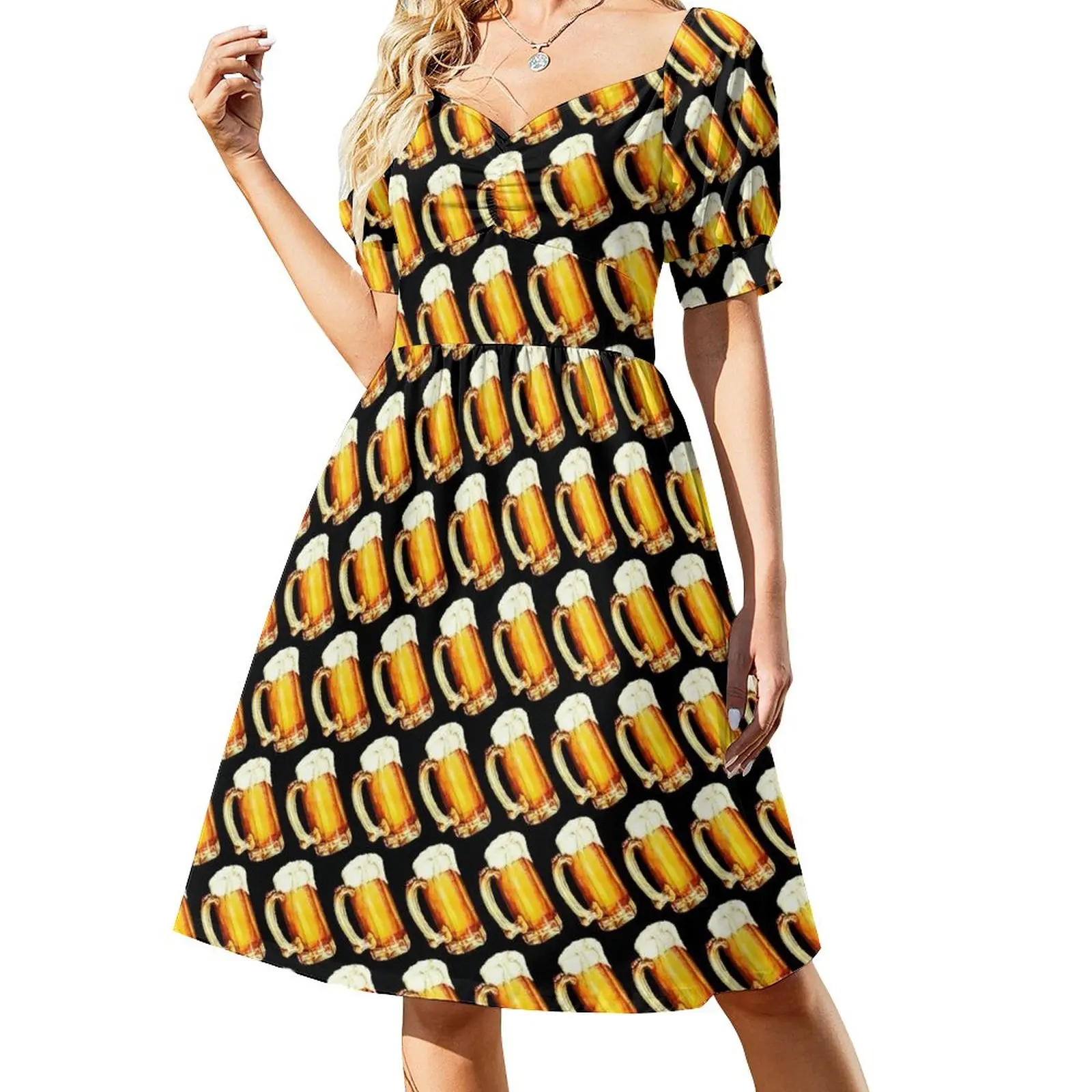 

Bier Pattern Sleeveless Dress Women dresses summer long dress women summer