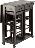 Suzanne 3-PC Set Space Saver Kitchen, Coffee Finish, 29.61x29.13x32.76 2