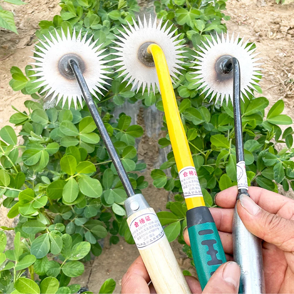 2024 Weeding Artifact Sunflower Hoe With Wooden Handle For Yard Work 2