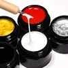 MEET ACROSS 5ml Silver Gold Spider Drawing Gel Nail Polish Spider Wire Drawing Painting Liner Nail Art Gel Varnish DIY Manicure 4