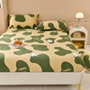 Super Warm Bed Sheet for Winter Cartoon Style Fitted Bed Sheet Queen/King Size fundas de colchón Reactive Printed All-inclusive 2