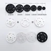 50set 7-21mm Black/White/Clear Plastic Round Snap Buttons Baby Doll Clothes Fasteners DIY Sewing Crafts Scrapbooking Accessories 3