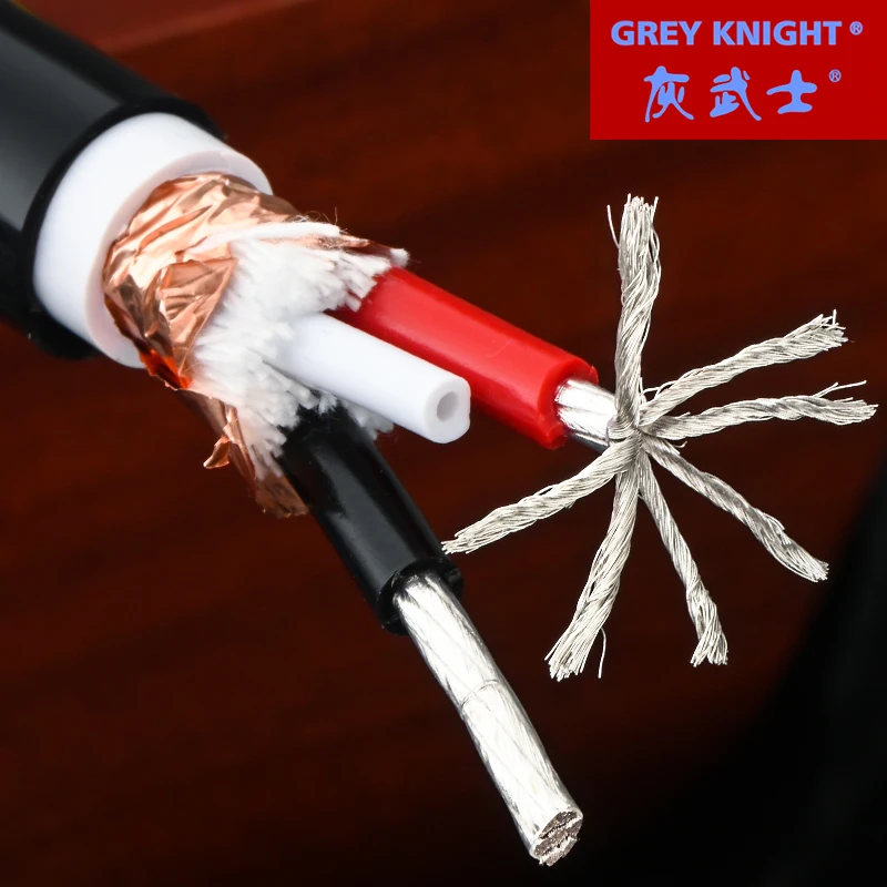 Grey Knight Mkii 6N Rame Puro Occ Argento Placcato Cavo Altoparlante Hifi Amplificatore Di Potenza Cavo Altoparlante Ingegneria Cavo Circostante