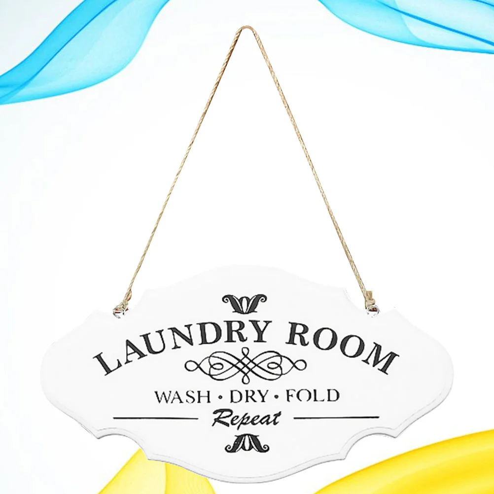 

Laundry Room Hangtag Vintage Wall Sign for Hotel Home Shop Wooden Door Plaque Wall Sign Door Hanging Board Guiding Sign