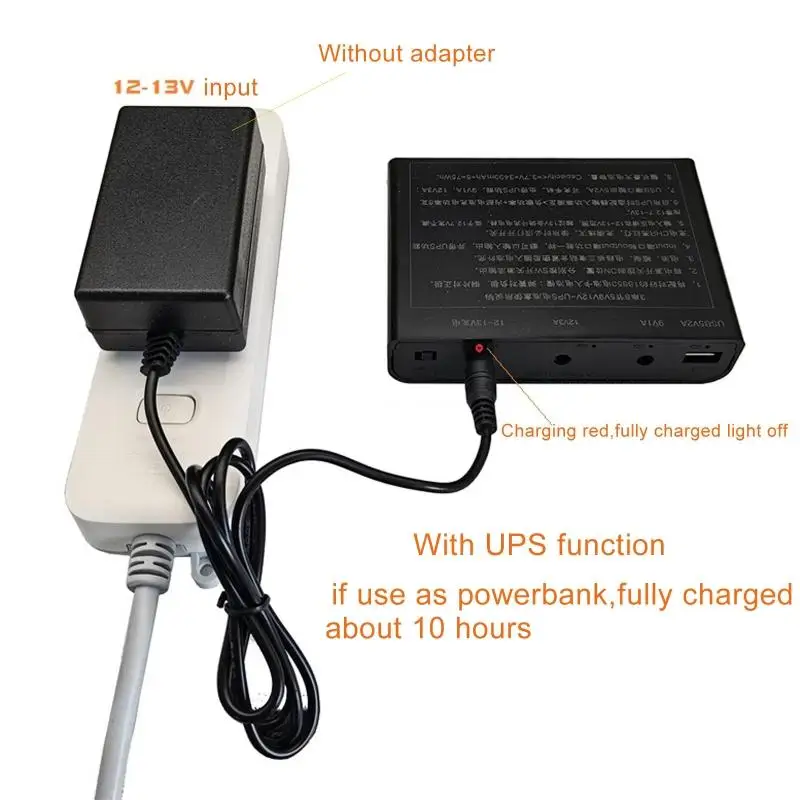 5V 9V 12V Output 6x 18650 Battery UPS Uninterrupted Power Supply DIY Power Bank Box For House Router Cellphone Tablet Modem