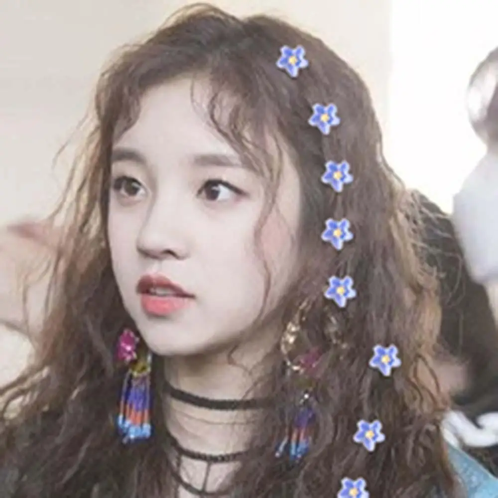 Cute 10pcs/set Kid Girl Hair Accessories Korean style Flower Hair Clips Hair Claws Soft Ceramics Small Hairpins