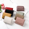 New Women Wallets Short Simple Tri-fold Purses Ladies Multi-card Bags Large-capacity Anti-theft Brush Purse Famale Mini Coin Bag 3