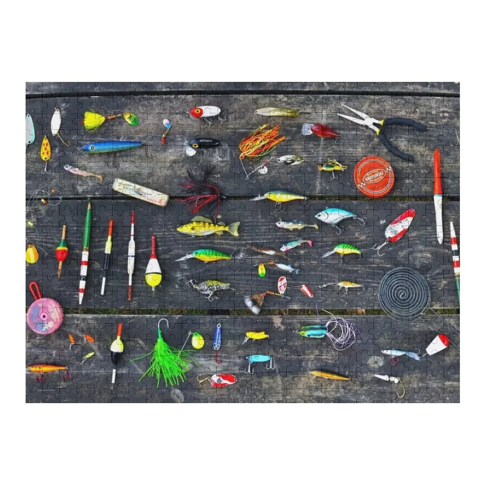 

Fishing Lures Jigsaw Puzzle Personalized Wooden Name Customs With Photo Personalized Photo Gift Adult Wooden Puzze Puzzle