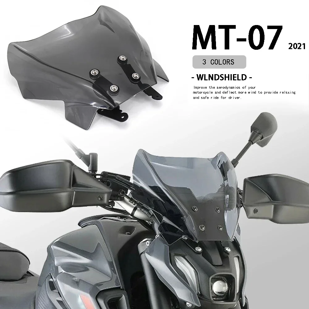

2021 New Motorcycle Accessories Windscreen Windshield Wind Shield Deflector Fit For YAMAHA MT07 MT-07 MT 07 mt07 MT - 07