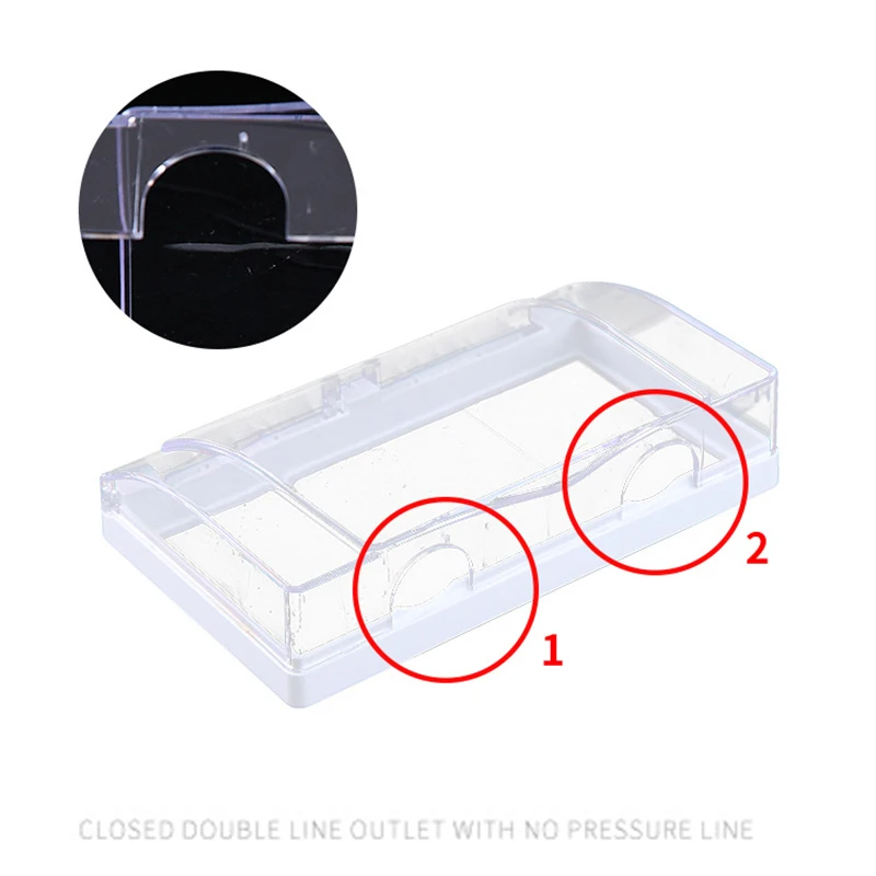 Electric Outlet Cover Box Waterproof Sticky Wall Socket Cover Double Position Thickened Babyproof Outlet Plug