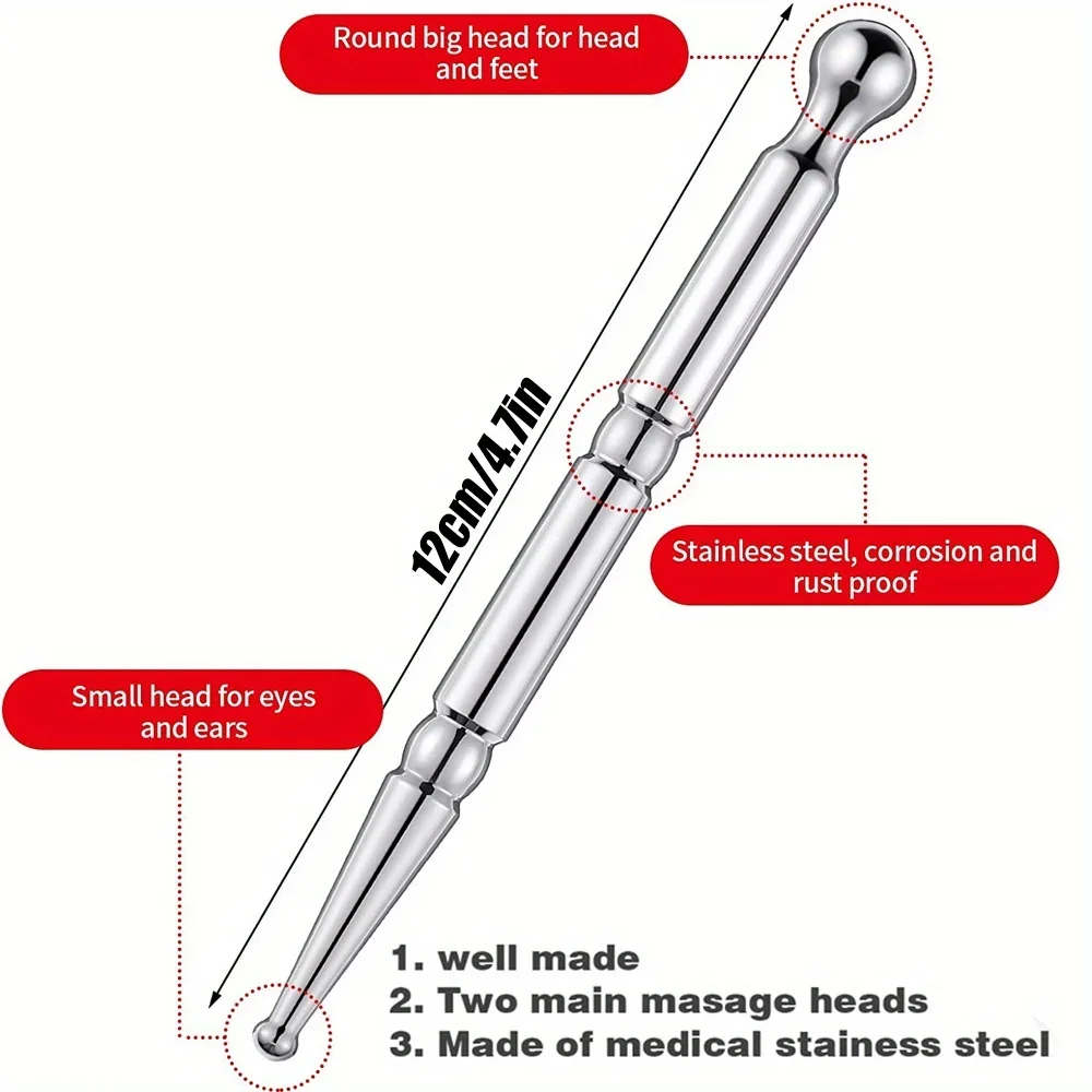 Acupuncture Pen Reflexology Tools Acupressure Pen Stainless Steel Massage Pen Reflexology Pressing Point Massager Tool For Body