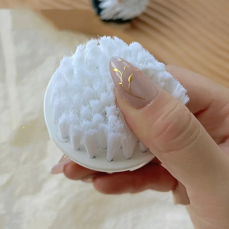 2pcs Ergonomic Nail Art Dust Brush with Finger Buckle - Odorless, Round Head for Efficient Cleaning, Ideal for Manicure