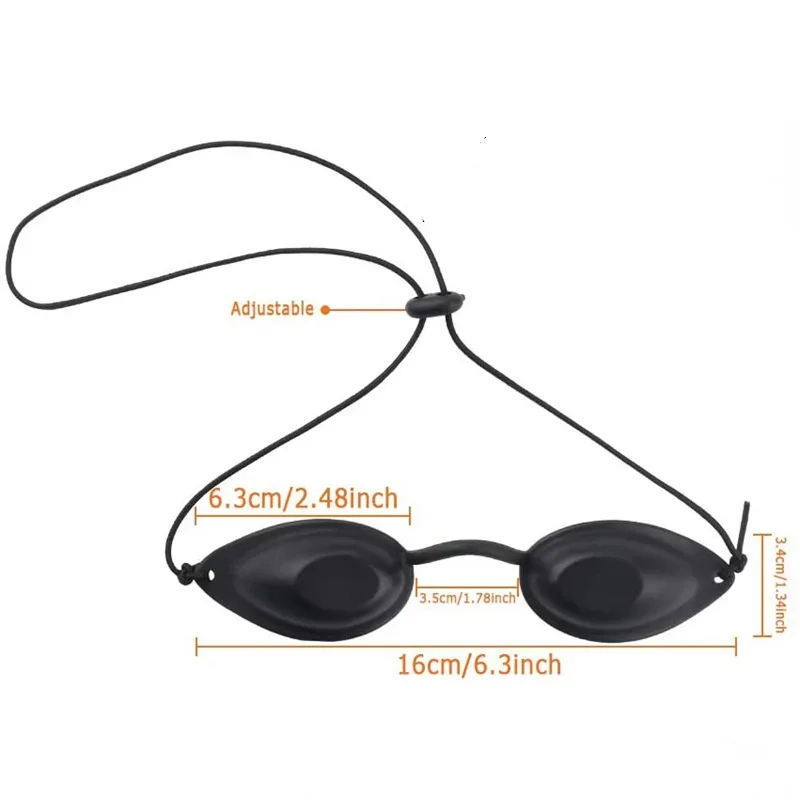 1pc Soft Sunbathing Eyewear Tanning Goggles Beach Adjustable UV Skin Tanning Eye Protection UV Shield Glasses Black 3