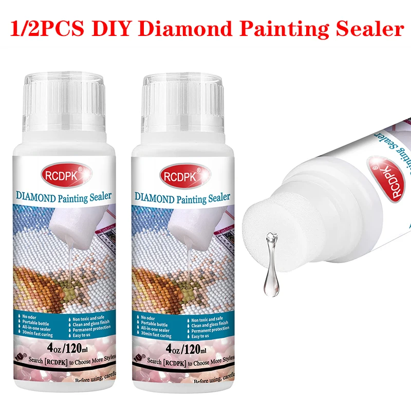 

1/2pcs DIY Diamond Painting Conserver Permanent Hold Shine Effect Sealer for All Diamond Painting Brightener Glue Keep Shiny