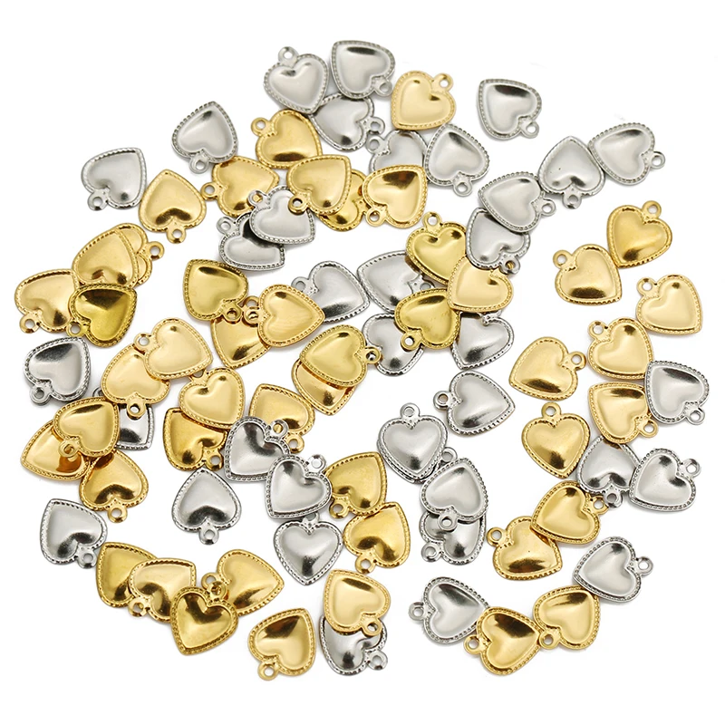 

50 шт., подвески из нержавеющей стали для ожерелья