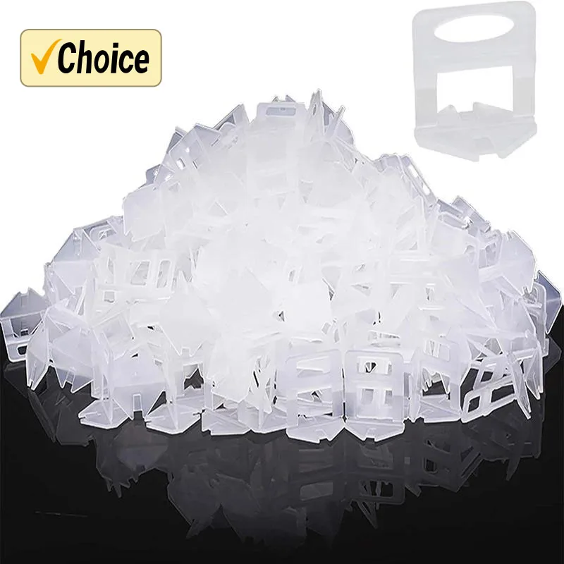 Tile Spacers Tile Leveling Clips Tile Leveling Tools Tile Leveling System with Tile Plier 100-Piece Spacers Clips 100-Piece Reusable Wedges for Stone Ins