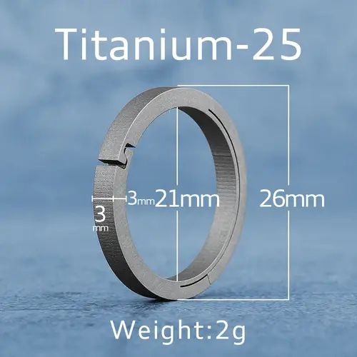 Black Titanium Keyring Car Men Flat Key Chain Rings Holder Lightweight EDC ARC Keychain Buckle for Accessories Gadgets Wholesale - Image 8
