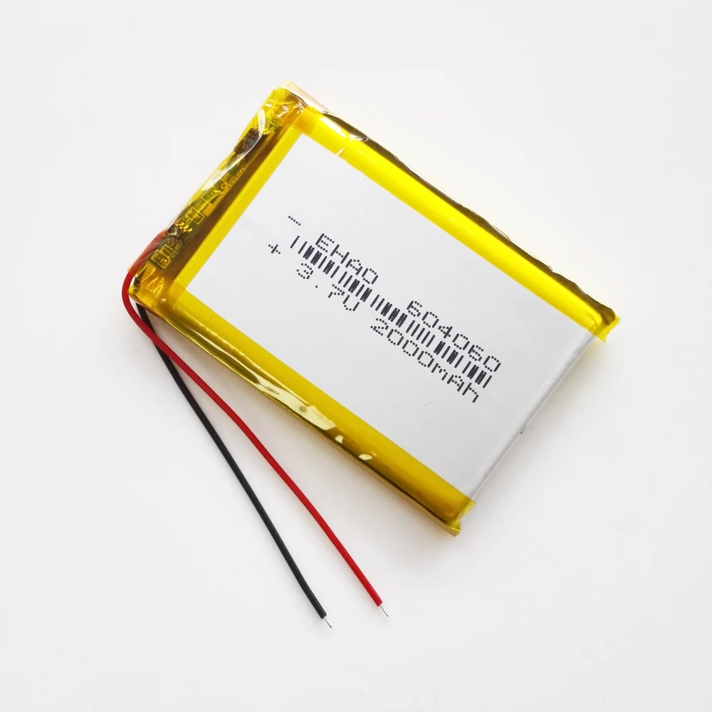 Bateria Recarregável Lipo do Polímero do Lítio para Mp3 Dvd Pad Câmera Alto-falante Gravador Gps dv 6*40*60 mm Peças 3.7v 2000mah 604060 - Image 2