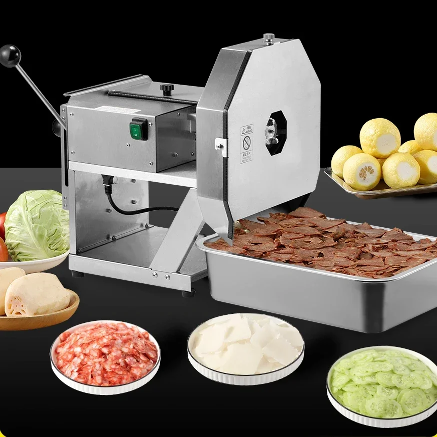 Air Rice Cake Slicer Commercial Cut Beef Sausage Potato Cabbage Mini Electric Vegetable Cutting Machine